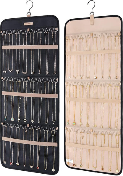 BAGSMART Hanging Necklaces Organizer Jewelry Holder Storage Roll by BAGSMART
