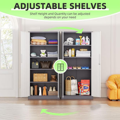 INTERGREAT Metal Storage Cabinet, Tall Metal Cabinet - Image 4