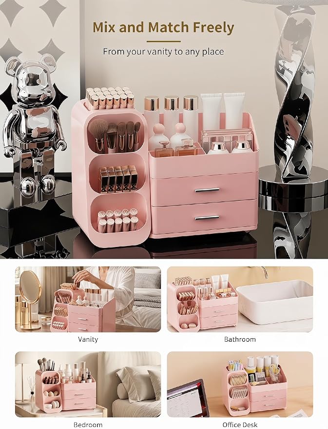 Booklov Makeup Organizer for Vanity, Large Capacity Cosmetic Display Case - Image 8