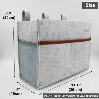 Bedside Caddy, Felt Bedside Storage Organizer, Hanging Storage Bag, Chair - Image 2