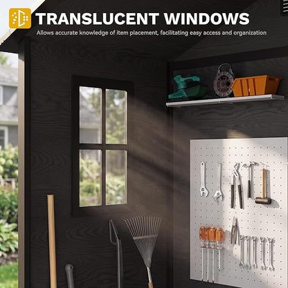 DWVO 6x4 FT Outdoor Resin Storage Shed - Image 3