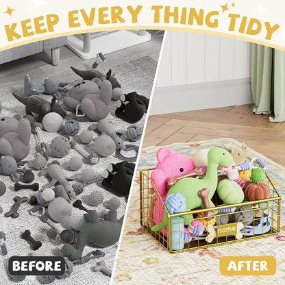 Kaiferty Indestructible Dog Toy basket, Small Toy Box - Image 5