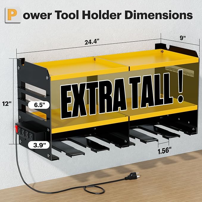 Spampur Large Power Tool Organizer Wall Mount - Image 8