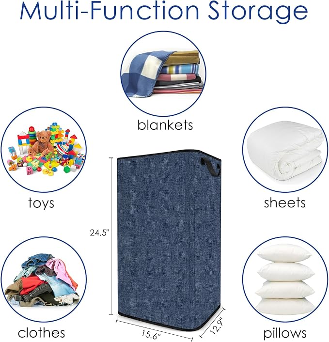 SNIGJAT Large Laundry Hamper, Tall Laundry Hamper - Image 6