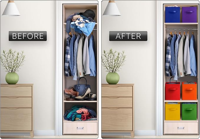 Sorbus 11 Inch Fabric Storage Cubes - Image 6