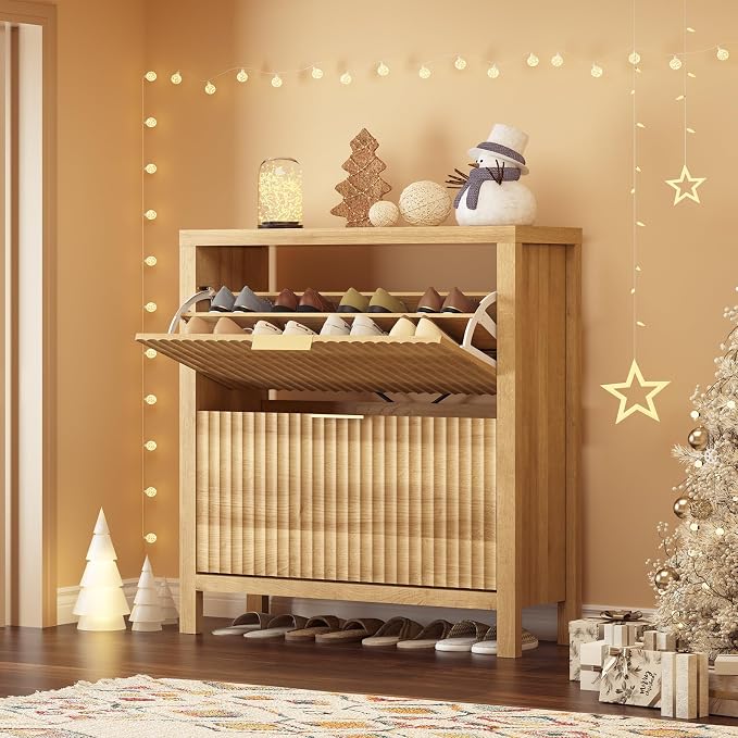 Fluted Shoe Cabinet Storage - Image 8