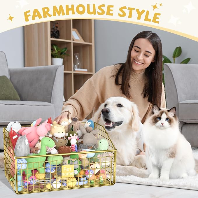 Kaiferty Indestructible Dog Toy basket, Large Toy Bin - Image 6