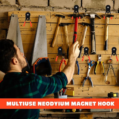 Landhoow Large Magnetic Hooks Heavy Duty Garage Magnet Hooks Strong Storage - Image 3