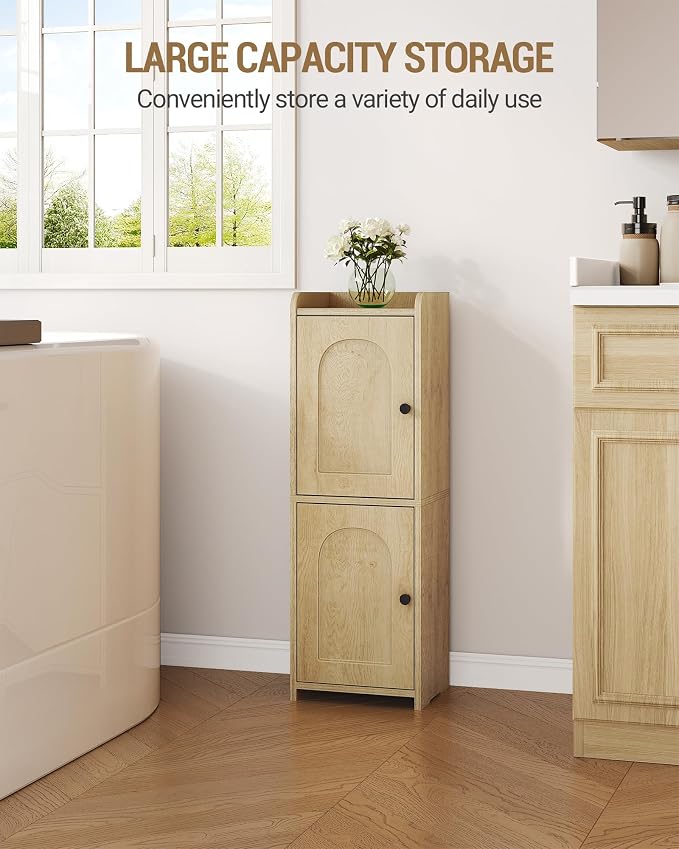 Hzuaneri Bathroom Storage Cabinet, Small Corner Floor Cabinet - Image 4