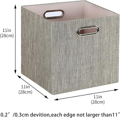 Posprica Storage Bins, 11×11 Foldable Storage Cubes Boxes Container Closet - Image 4