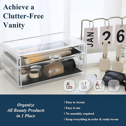 Sea Team Clear Makeup Organizer - Image 2