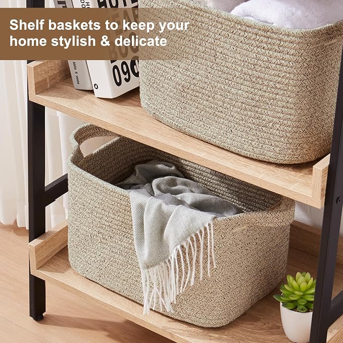 Storage Basket for Organizing, Woven Baskets for Storage, Rectangle Decorative - Image 5