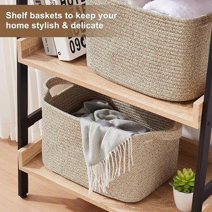 Storage Basket for Organizing, Woven Baskets for Storage, Rectangle Decorative - Image 5