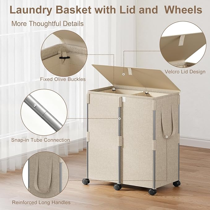 140L Double Laundry Hamper - Image 5