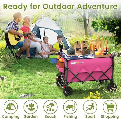 Blomoba Collapsible Wagon Cart, 150L Foldable Wagon - Image 9