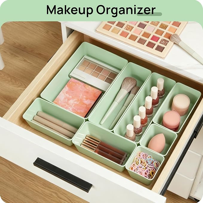 Vtopmart 25 PCS Plastic Drawer Organizers Set, 4-Size Versatile Bathroom and - Image 4