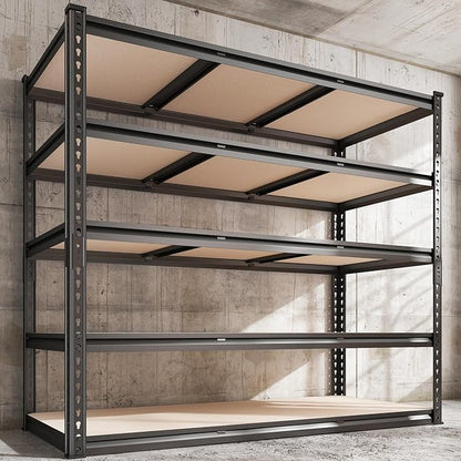 REIBII 48" W Garage Shelving Heavy Duty, 3000LBS Storage Shelves, 5-Tier by REIBII