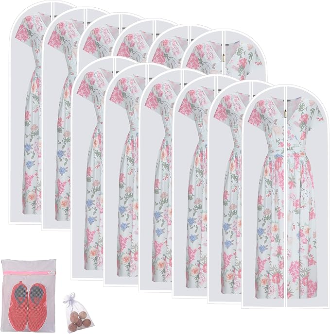 Garment Bags for Wedding Dress Garment Bag Closet Cover for Open Closet Clothes by HomeClean
