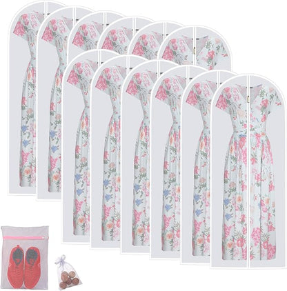 Garment Bags for Wedding Dress Garment Bag Closet Cover for Open Closet Clothes by HomeClean