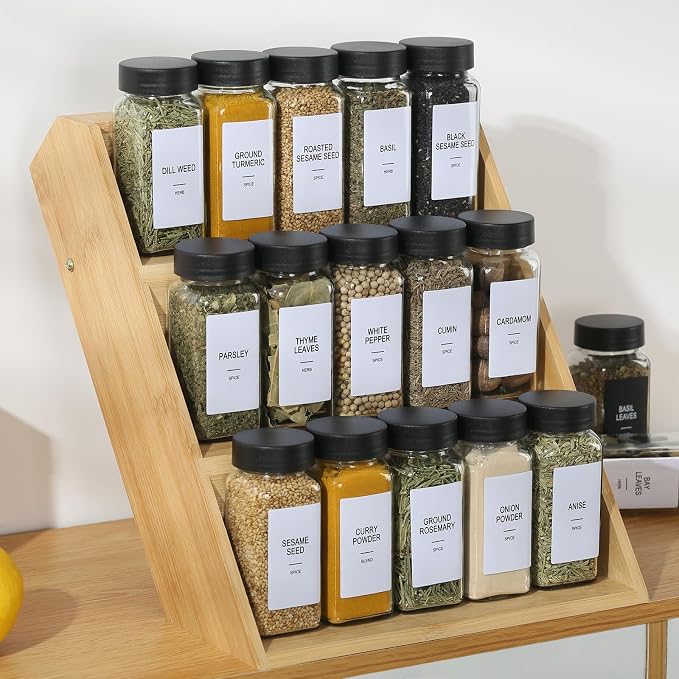 36 Glass Spice Jars with Labels, Spice Jar Set, 4oz Spice Containers, Seasoning - Image 5