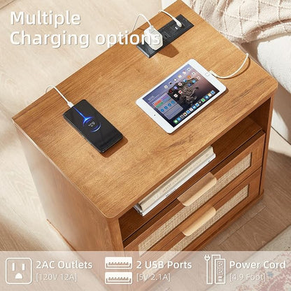 LEYAOYAO Rattan Night Stand - Image 4