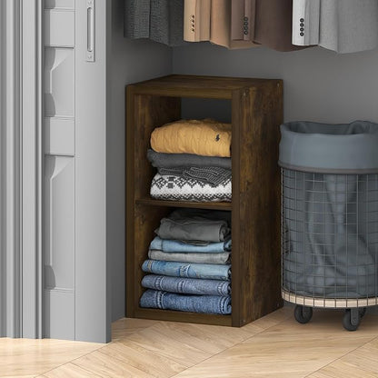 Furinno Cubic Extra Thick 2-Cube Closet Organizers and Storage, Amber Pine | by Furinno-FitsYourSpaceFitsYourBudget