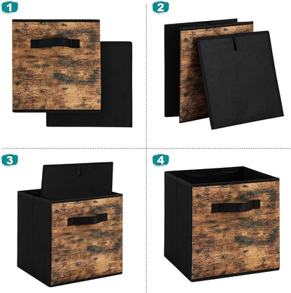 Stero Fabric Storage Cubes, 6 Pack Foldable Storage Bins - Image 3