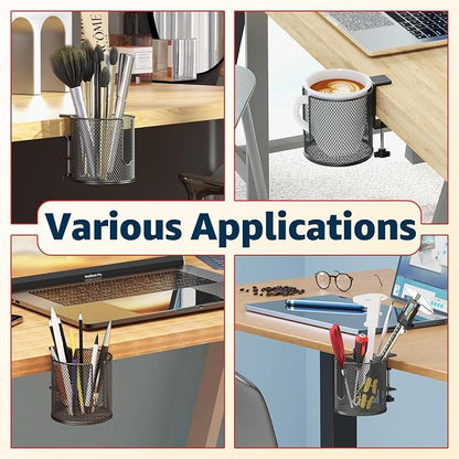Large Desk Cup Holder, Fully Covered Anti-Spill Clip on Table Cup Holder - Image 5