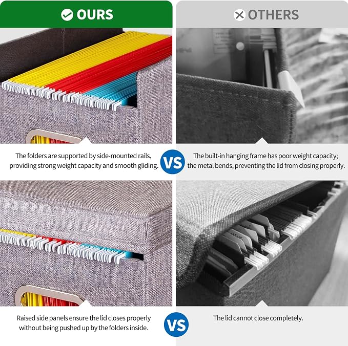 4 Pack Hanging File Folders Organizer - Image 3