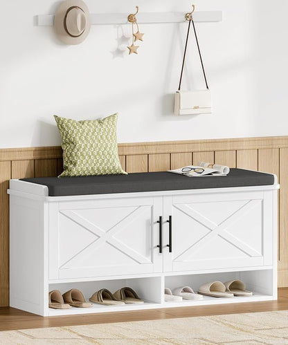 Farmhouse Shoe Storage Bench - Image 5
