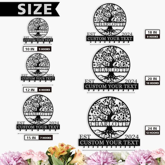 Personalized Key Holder Wall Mount - Image 6