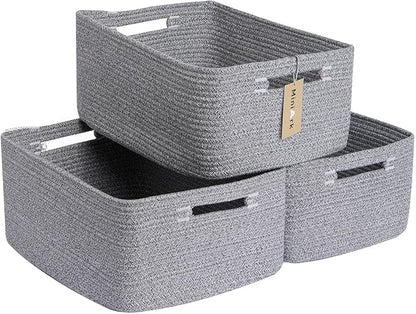Large Storage Baskets for Shelves, Closet Organizers Bins for Clothes Blanket by MiniArkStorageBasketsHome