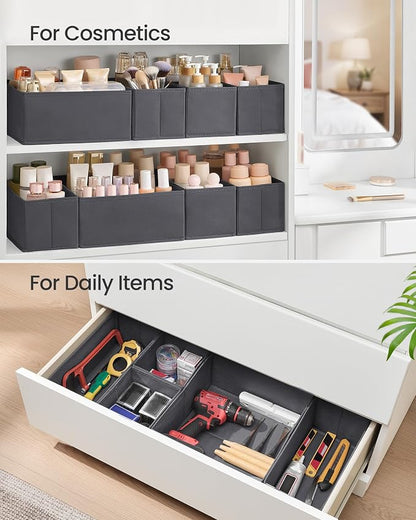 SONGMICS Drawer Organizer, Dresser Drawer Organizers, Foldable Fabric Storage - Image 7