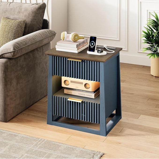 HIFYOBRO Fluted Nightstands - Image 3
