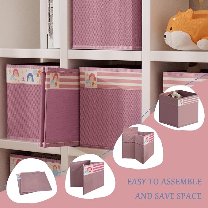 homyfort Cube Storage Organizer Bins, 12x12 Inch Fabric Bins - Image 5