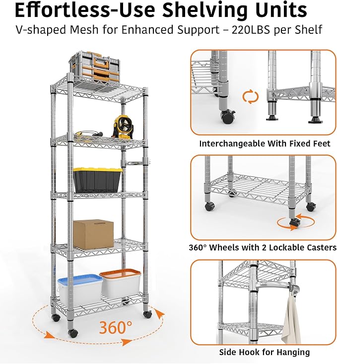 Metal Storage Shelves 5 Tier - Image 5