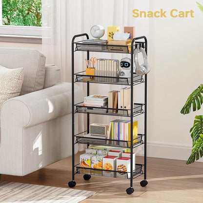 TOOLF 5-Tier Metal Utility Cart - Image 6