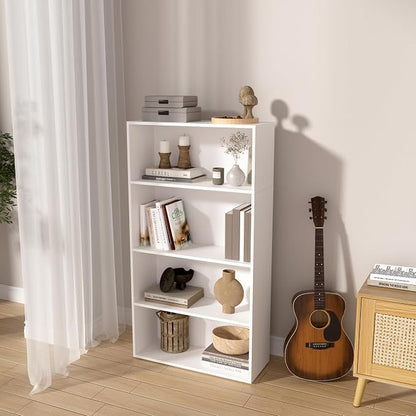Wooden 4 Tier Book Shelf，4 Cube Storage Organizer, 44 Inch Versatile Cubes - Image 6