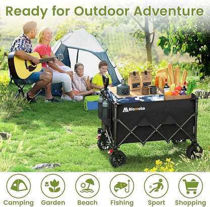 Blomoba Collapsible Wagon Cart, 150L Foldable Wagon - Image 9