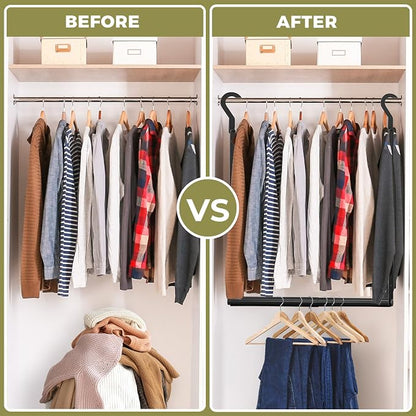 Adjustable Hanging Closet Rod, Heavy Duty Closet Rods - Image 5