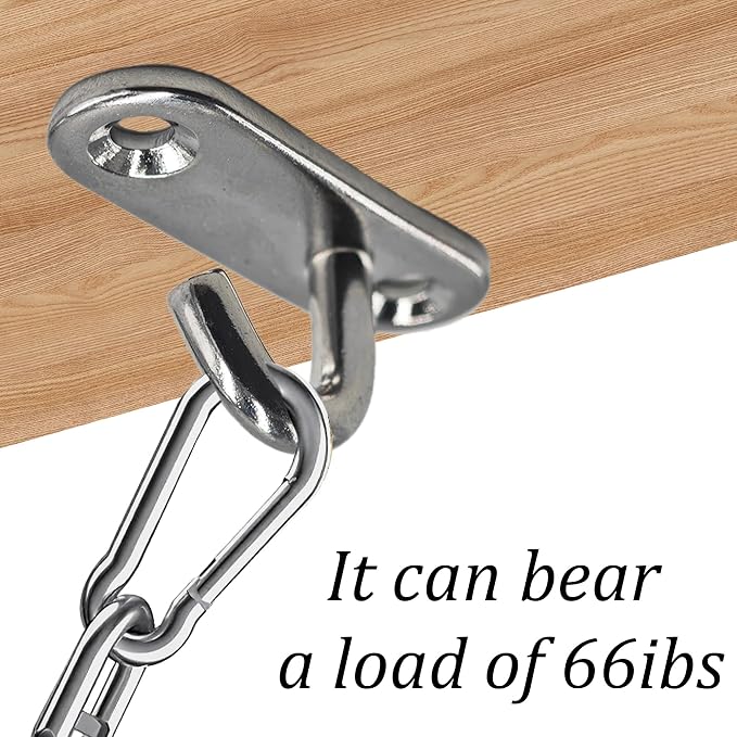 4Pcs M5 304 Stainless Steel Ceiling Hooks, Heavy Duty Pad Eye Plate - Image 5