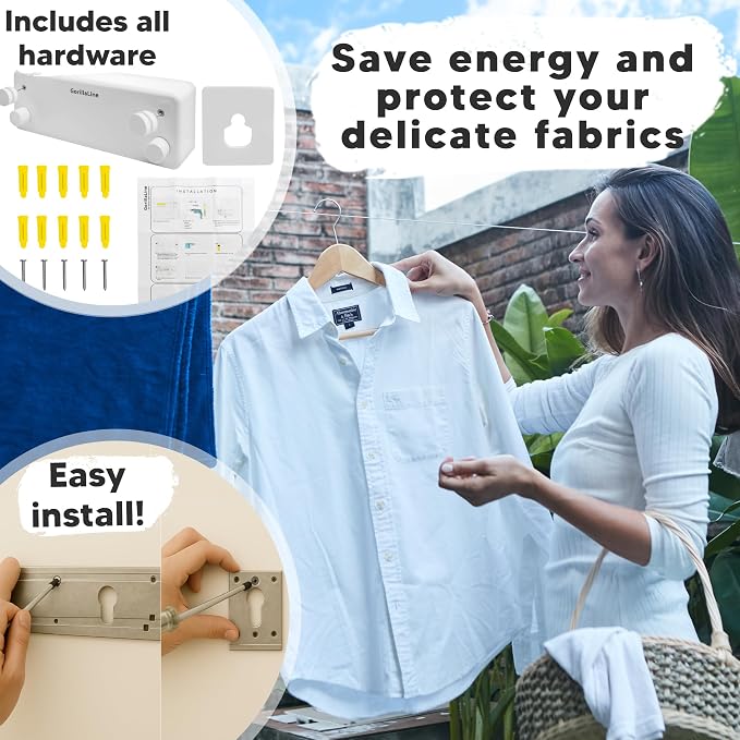 GorillaLine - Retractable Clothesline Indoor Outdoor Clothes Line - Heavy Duty - Image 4