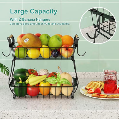 ANTOPY 2 Tier Fruit Basket - Image 2