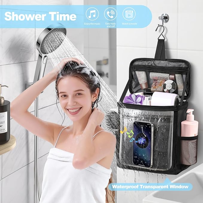 Hanging Shower Caddy Portable, Travel Toiletry Bag - Image 3