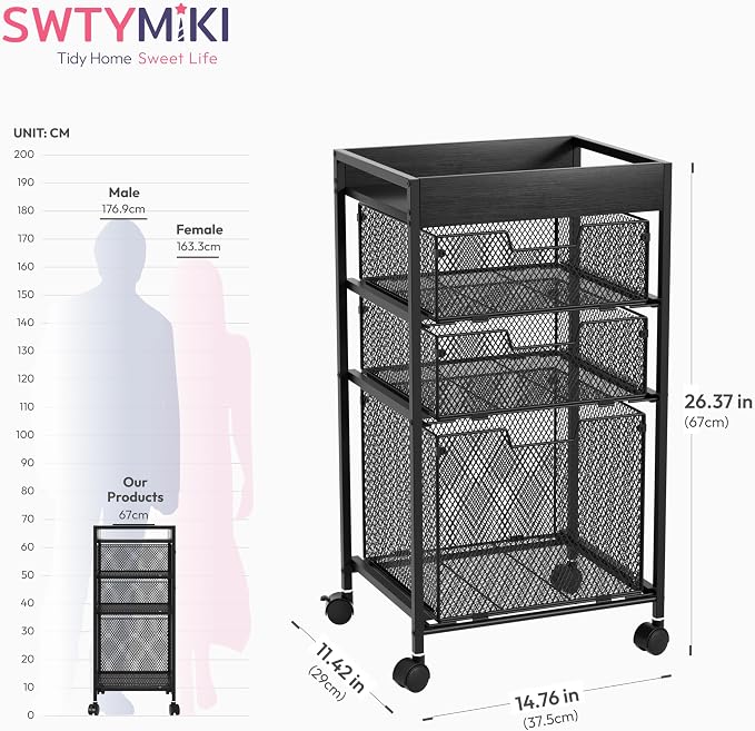 SWTYMIKI Rolling File Cart - Image 3
