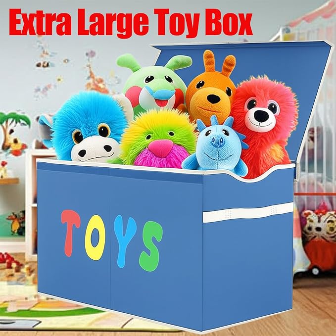 YOLOXO Toy Box Chest, Collapsible Sturdy Storage Bins - Image 4