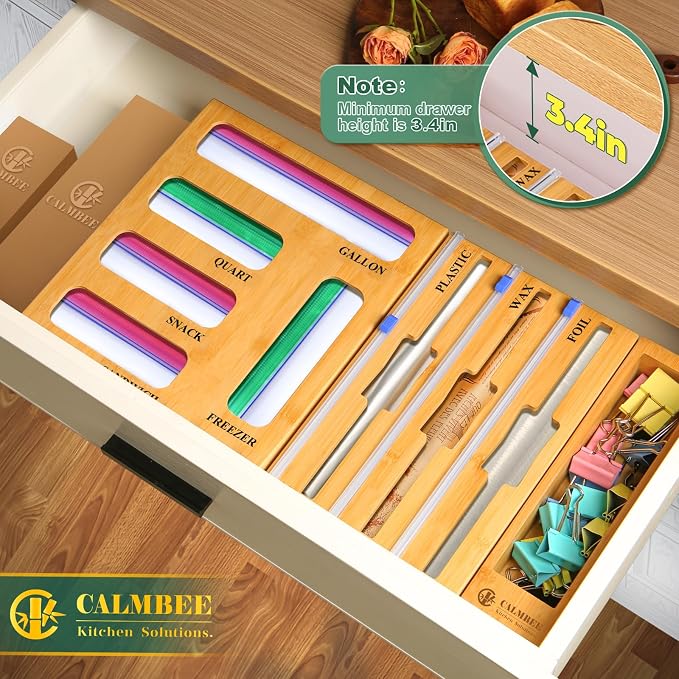 Calmbee 9 in 1 Bamboo Storage Bag Organizer - Image 4