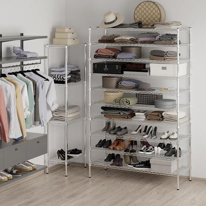 21" Deep x 54" Wide x 86" Height Wire Shelving Kit | 10-Tier | NSF Commercial - Image 4