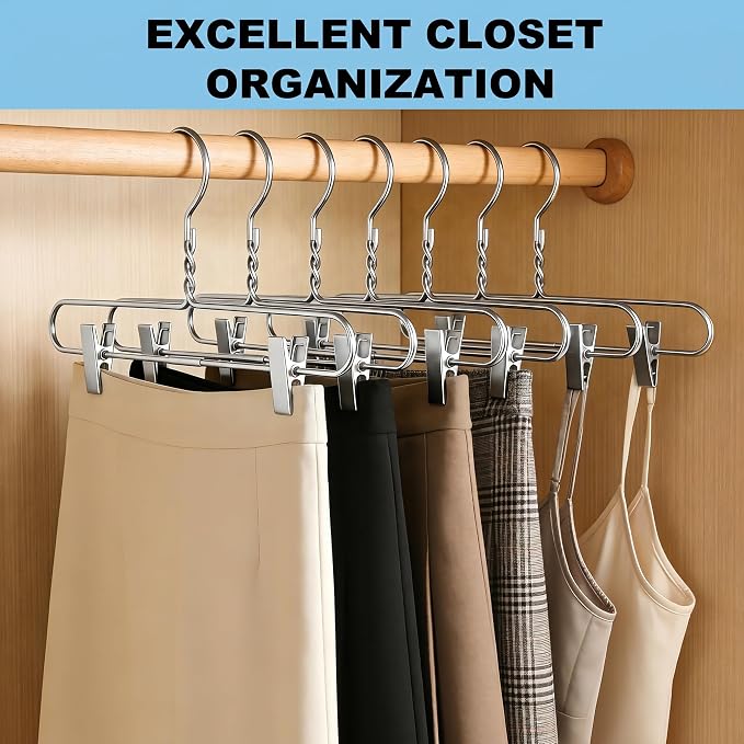 Quality 14" Silver Aluminum Clip Hangers – 10-Pack - Image 2