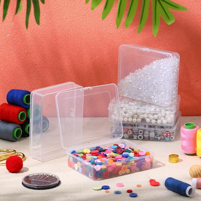 Jetec 30 Pieces Mini Plastic Clear Beads Storage Containers Box - Image 6